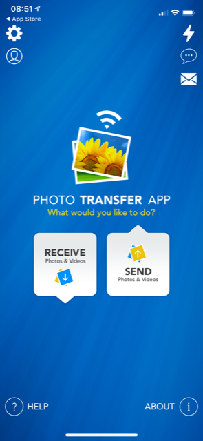 Screenshot of the Photo Transfer App.